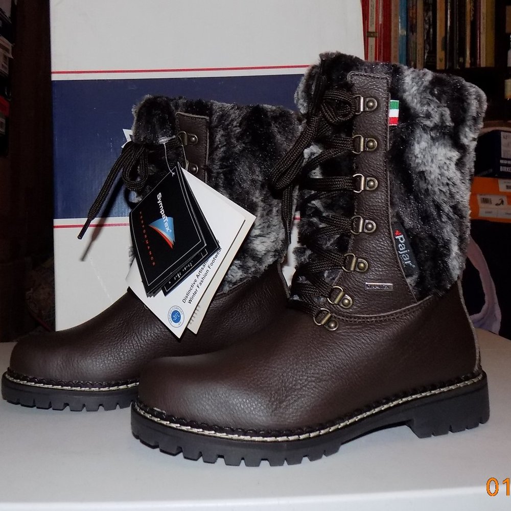 Brown Fur-Lined Winter Boots